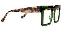 Elinoah - Square Green Eyeglasses | Vooglam 