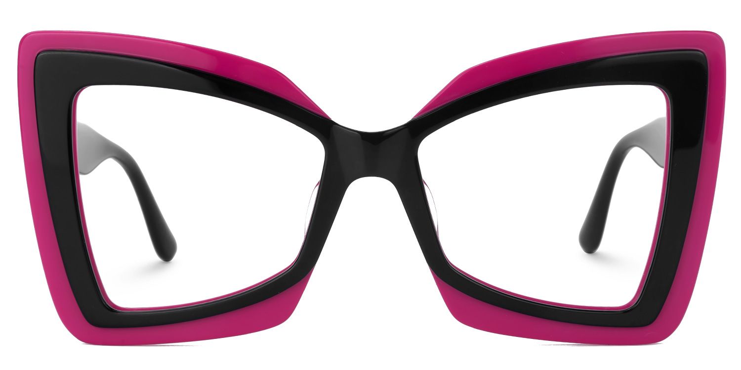 Elpi - Butterfly Purple/Black Eyeglasses | Vooglam Angle View