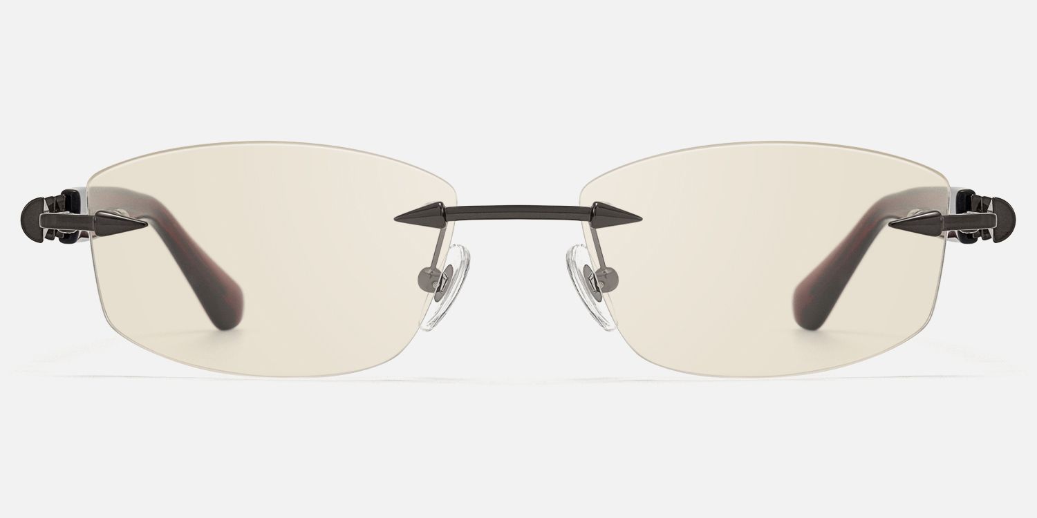 Fracture - Rectangle Red Sunglasses product detail 2