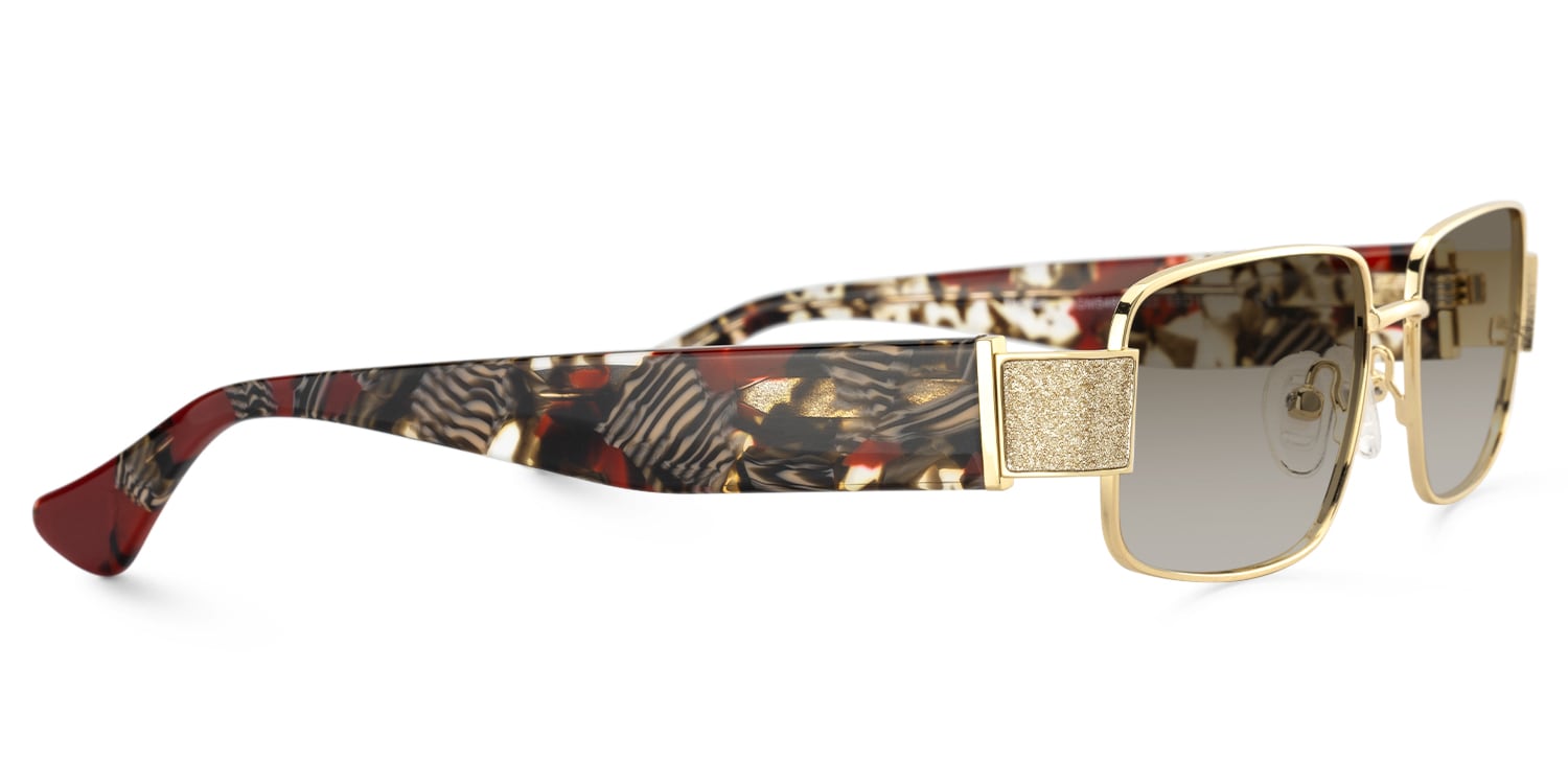 Alexandra - Rectangle Floral Eyeglasses