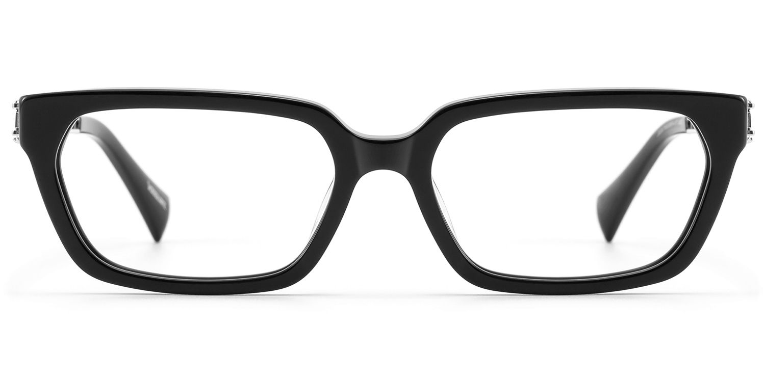 Frame Size of Scarpa - Black Double Wire Acetate Glasses | Vooglam
