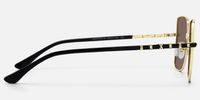 Devereux - Black & Gold Thin Rim Sunglasses | Vooglam Side View