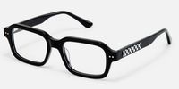 Narges - Rectangle Black Eyeglasses | Vooglam Front View