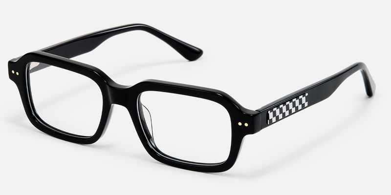 Narges - Rectangle Black Eyeglasses