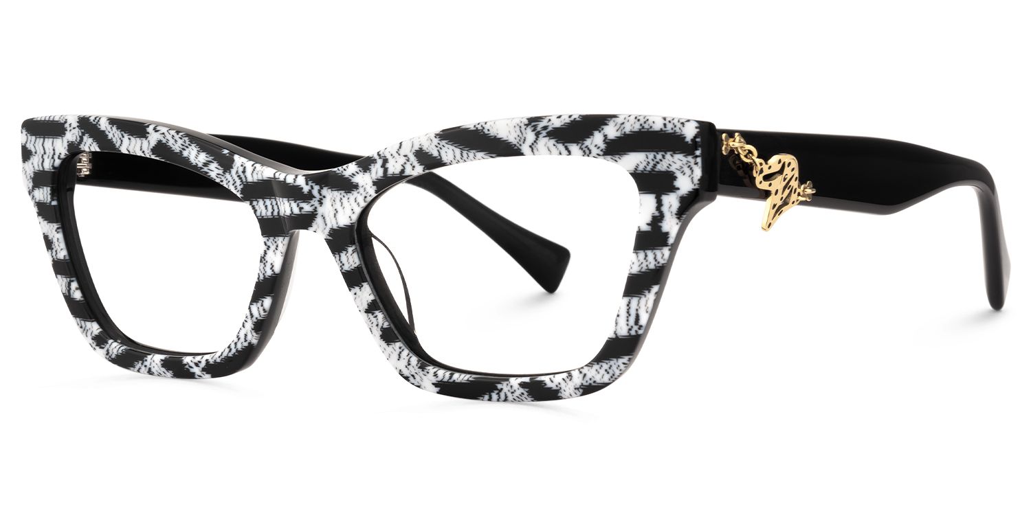 Wild Beat - Square Pattern Eyeglasses | Vooglam Front View