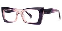 Fearghus - Rectangle Purple Eyeglasses | Vooglam Front View