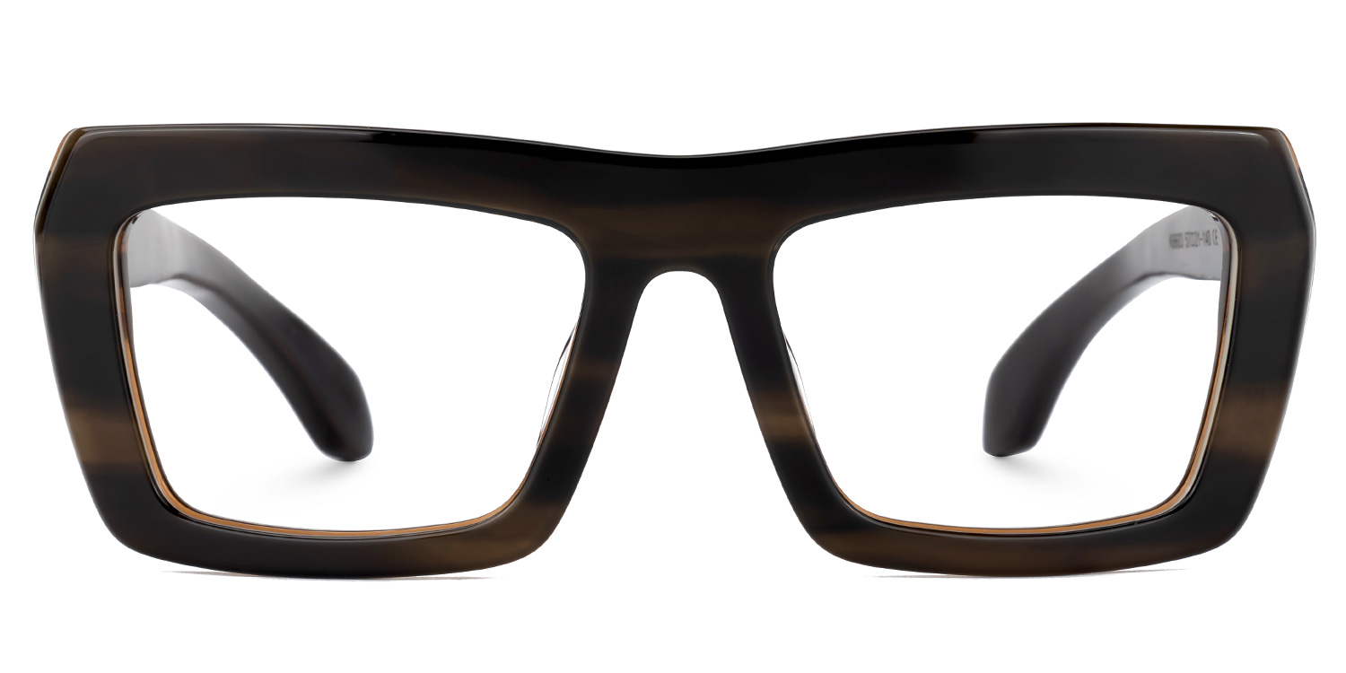 

Fakhiri - Rectangle Brown Eyeglasses