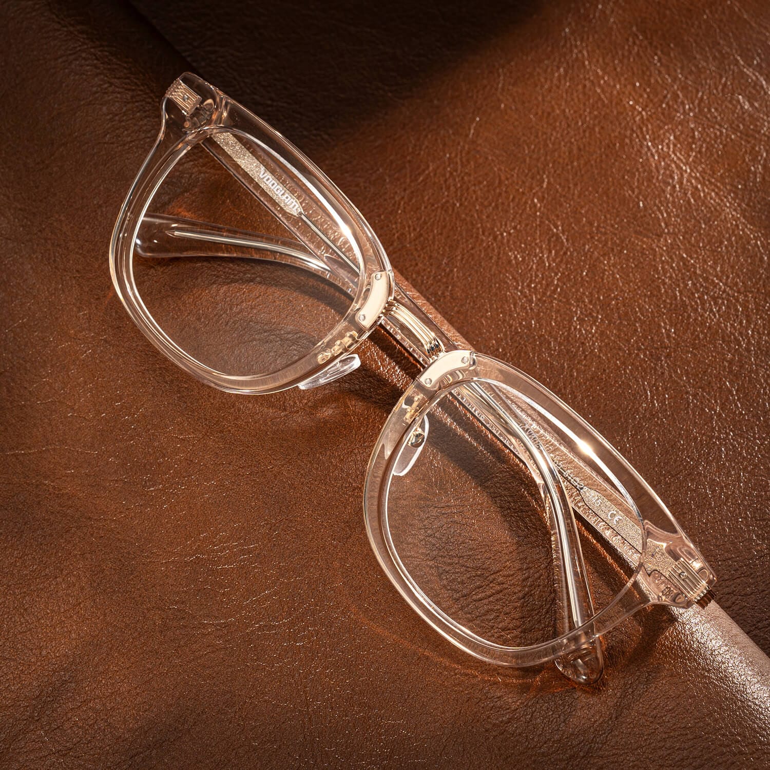 Silenzio - Square Champagne Eyeglasses - 1