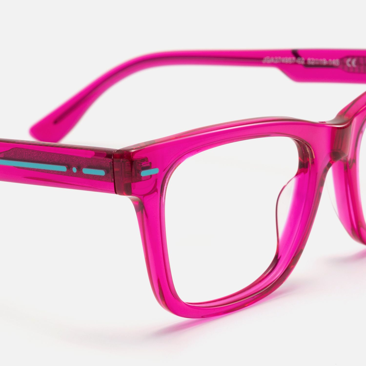 Ether - Square Purple Eyeglasses | Vooglam Design Details