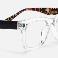 Adinkra - Square Transparent Eyeglasses | Vooglam Design Details