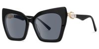 Feliciana - Cat Eye Black Sunglasses | Vooglam Front View
