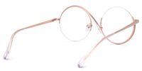 Manley - Glitter-Accented Rose Gold Round Glasses | Vooglam Side View
