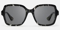 Meridian - Oversized Boho Square Black Sunglasses | Vooglam Angle View