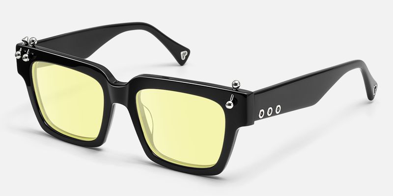 PIERCE - Sleek Square Black Sunglasses | Vooglam