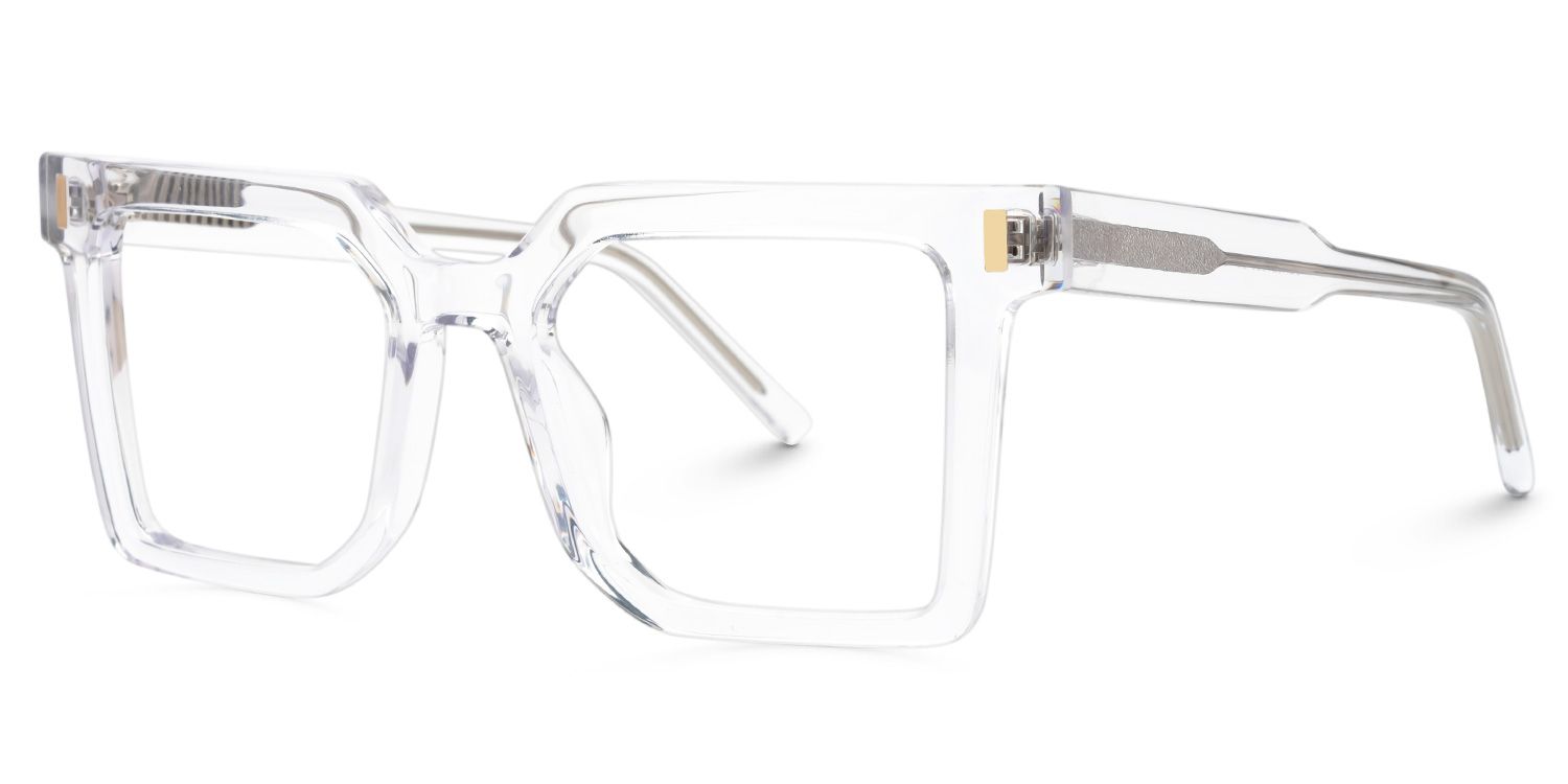 Nadie - Square Crystal Eyeglasses | Vooglam Front View