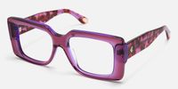 Kente - Rectangle Purple Eyeglasses | Vooglam Front View