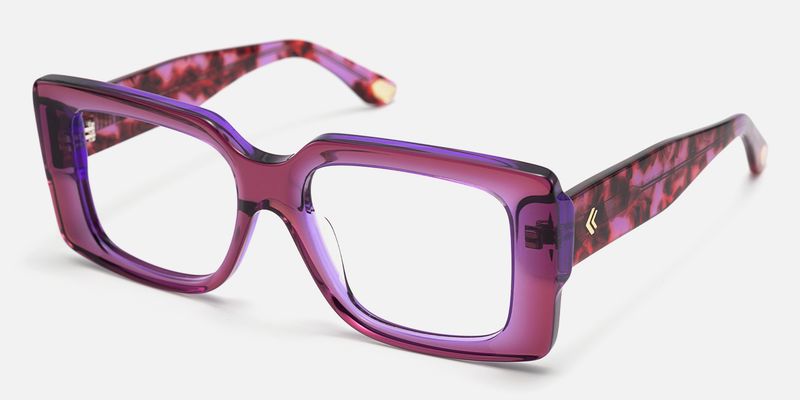Kente - Rectangle Purple Eyeglasses