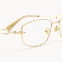 Bladework - Rectangle Gold Eyeglasses - 4