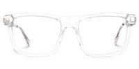 Elkie - Rectangle Crystal Eyeglasses | Vooglam Angle View