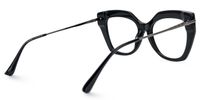 Elandra - Cat Eye Black Eyeglasses | Vooglam Side View
