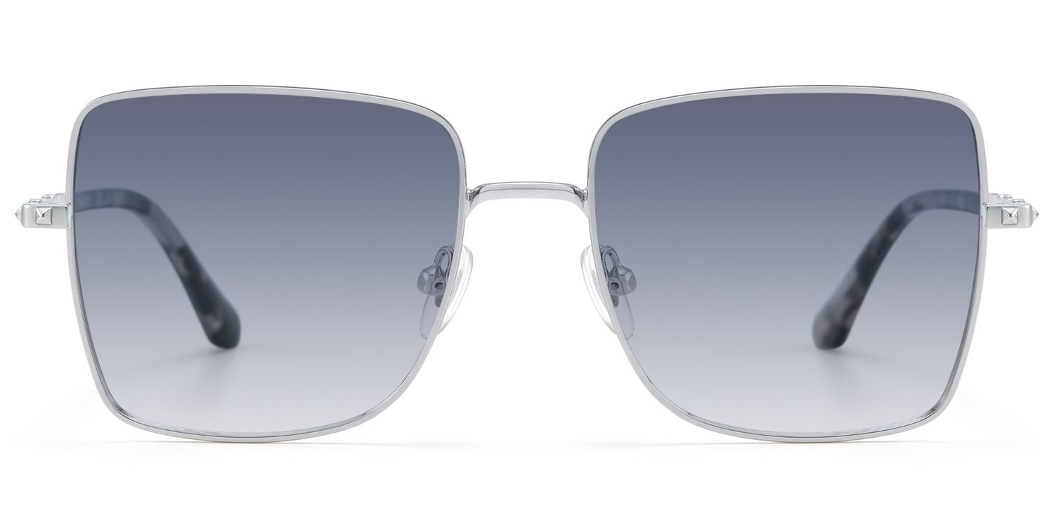 Devereux - Boho Chic Square Silver Sunglasses | Vooglam Product Details 1