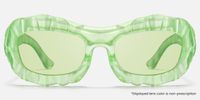 The Geologist - Geometric Green Sunglasses | Vooglam Angle View