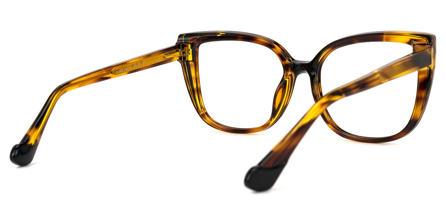 Darena - Cat Eye Tortoise Eyeglasses by Vooglam - Side View