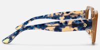 Kente - Rectangle Brown Eyeglasses | Vooglam Side View