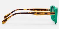 Macsen - Cat Eye Green Prescription Sunglasses | Vooglam Side View