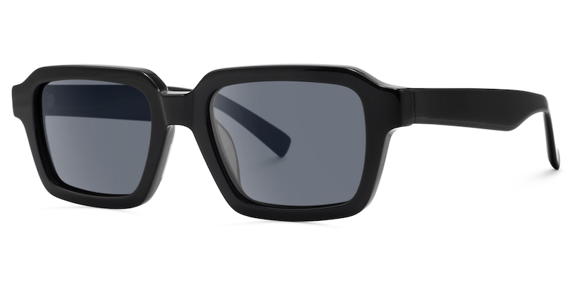 Jet - Rectangle Black Sunglasses