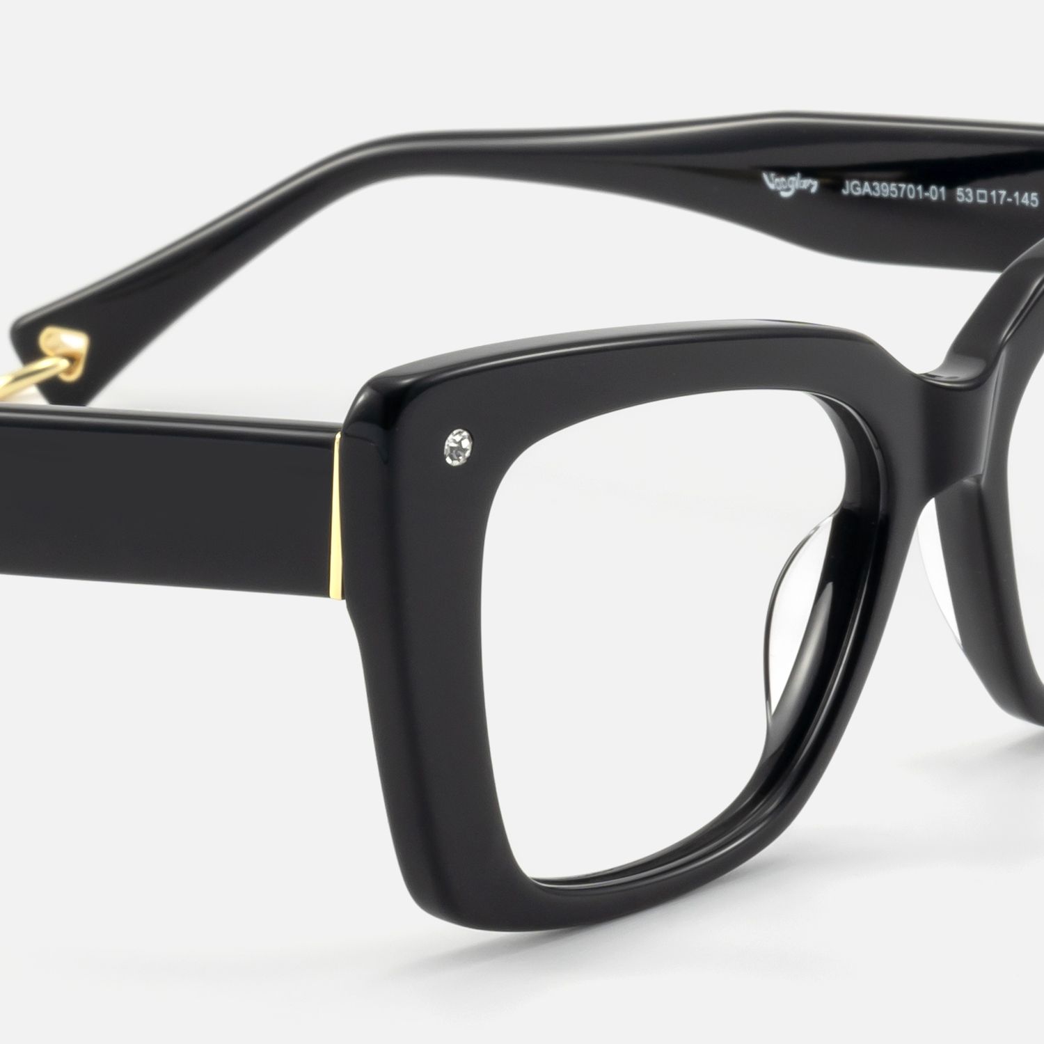 Rosa - Butterfly Black Eyeglasses | Vooglam Design Details