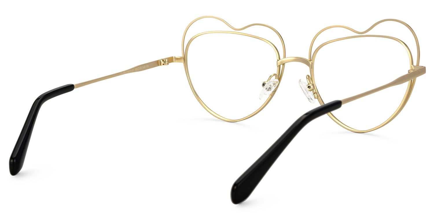 Fidelio - Heart Gold Eyeglasses | Vooglam Side View