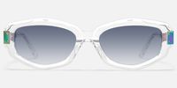 Spire - Geometric Transparent Sunglasses | Vooglam Angle View