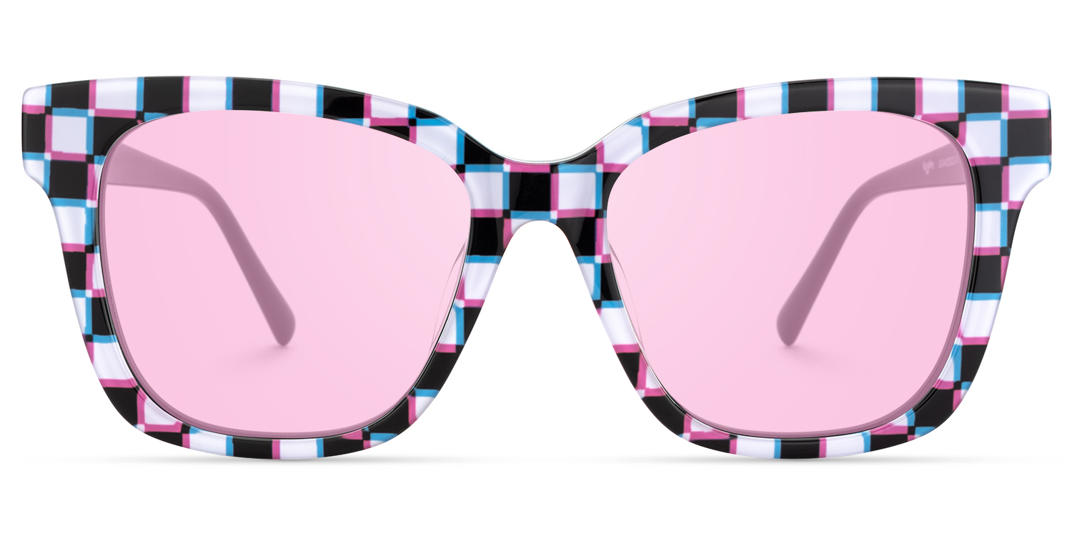 Laisha - Square Pattern Sunglasses - 1