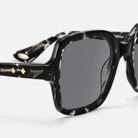 Meridian - Oversized Boho Square Black Sunglasses | Vooglam Design Details