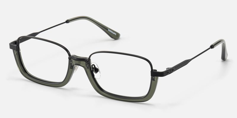 Basel - Matte Black Visible Wire Rim Frames | Vooglam