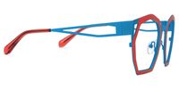 Ellard - Geometric Red Eyeglasses | Vooglam