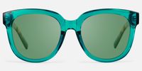 Vernetta - Square Dark/Green Sunglasses | Vooglam Angle View