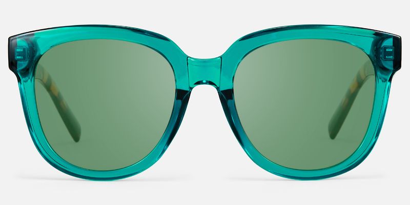 Vernetta - Square Dark/Green Sunglasses