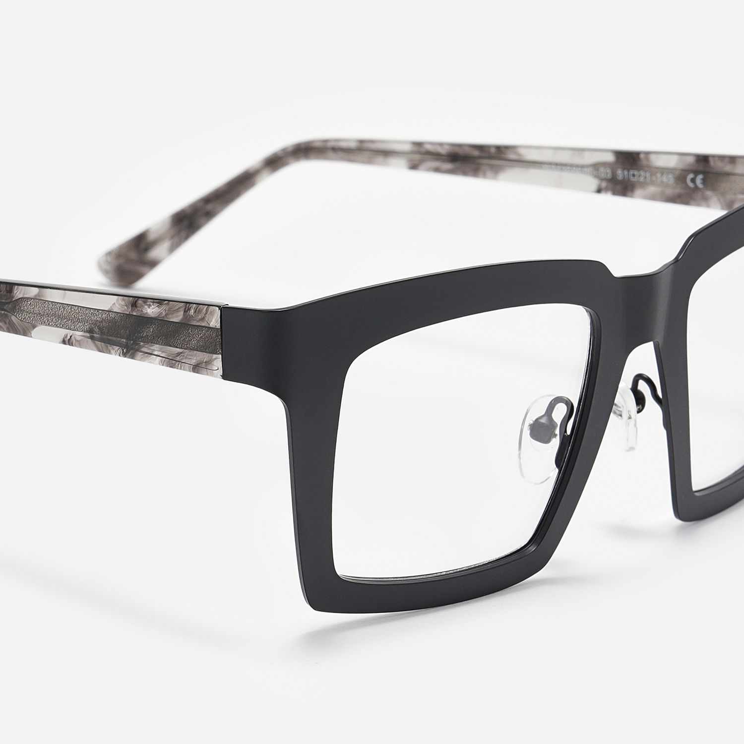 Arnal - Rectangle Black Eyeglasses product detail 4