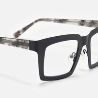 Arnal - Rectangle Black Eyeglasses | Vooglam Design Details