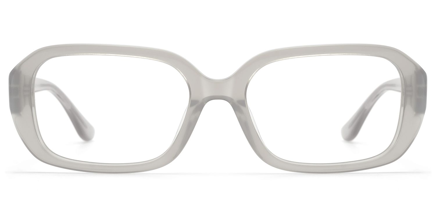 Frame Size of Mies - Translucent Silver Glasses with Screw Deco | Vooglam