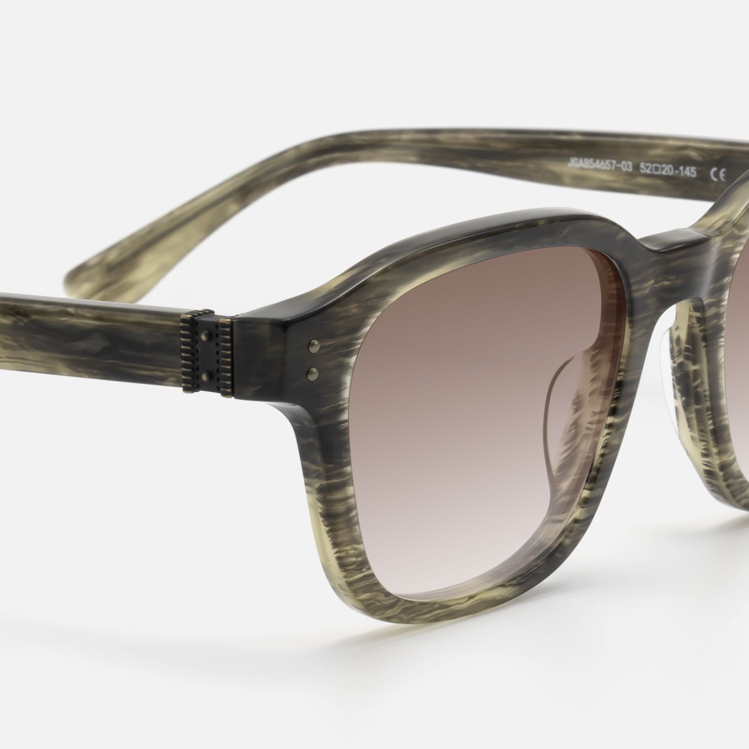 Rainier - Earth Tone Marble Zipper Sunglasses | Vooglam Design Details