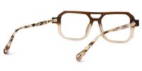 Gaetano - Aviator Brown Eyeglasses | Vooglam Side View