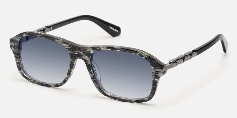 Albini - Black Marble Gunmetal Gradient Shades | Vooglam