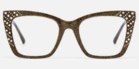 Glitz - Cat Eye Brown Eyeglasses | Vooglam Angle View