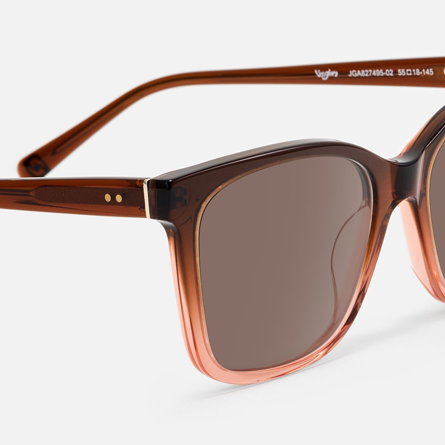 Jaelle - Square Brown Sunglasses | Vooglam Design Details