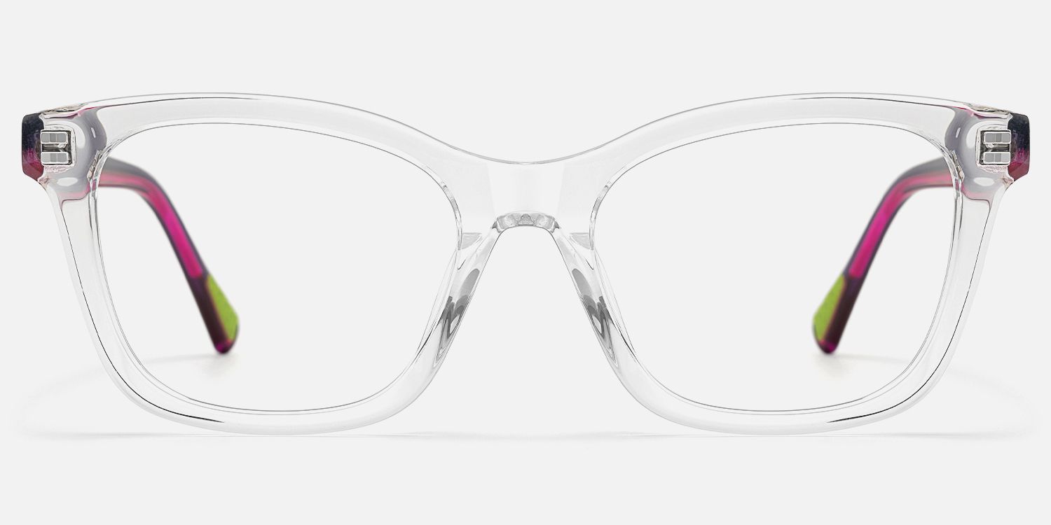 Coexist - Rectangle Crystal Eyeglasses | Vooglam Angle View