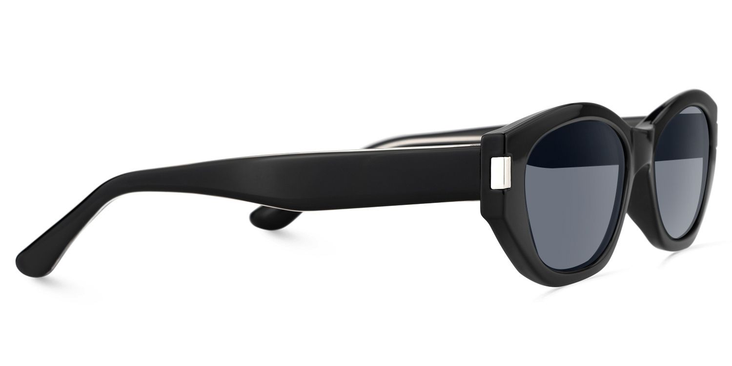 Reign - Geometric Black Sunglasses | Vooglam 4