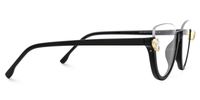 Sylvia Black Semi-Rimless Cat Eye Glasses for Women | Vooglam 